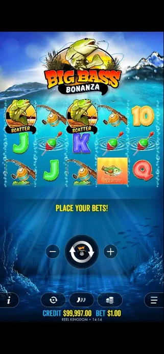 Big Bass Bonanza Multiplikator mit den Stufen 2x, 3x und 10x